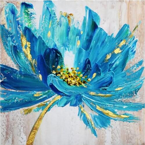 Blooming Blue Flower Diamond Painting Floral Round Full Drill Nouveaute DIY Mosaic Embroidery 5D Cross Stitch Home Decor Gifts