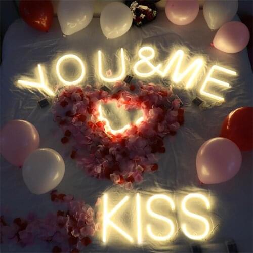 Letter Letras Decorativas For Birthday Party Wedding Home Decor LED “0-9 A-Z # @ &” Letters Customization Wall Hang Battery/USB