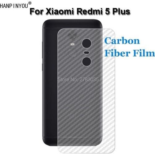For Xiaomi Redmi 5 Plus 5.99" Durable 3D Anti-fingerprint Carbon Fiber Back Film Rear Screen Protector (Not Tempered Glass)