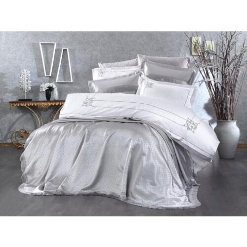 Demre Double Personality Nevresimli Bed Cover Gray