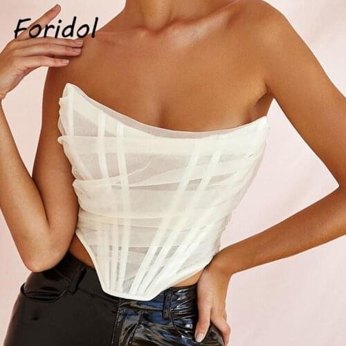 Foridol Women's Transparent Tank Tops