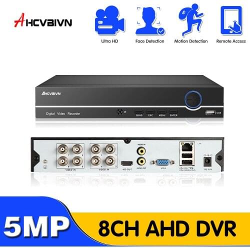 HD 8 Channel DVR Video Recorder H.265+ 5MP 4MP 1080P 8CH 5 in 1 Hybrid DVR With 3G Wifi function for CCTV XVi TVi CVI IP Camera