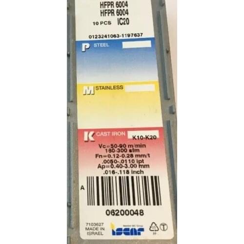 10 PCS CARBIDE INSERT HFPR 6004 IC20