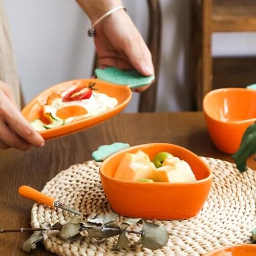 Carrot dish ceramic carrot bowl creative radish tableware vegetable modeling tableware radish dish cartoon bowl