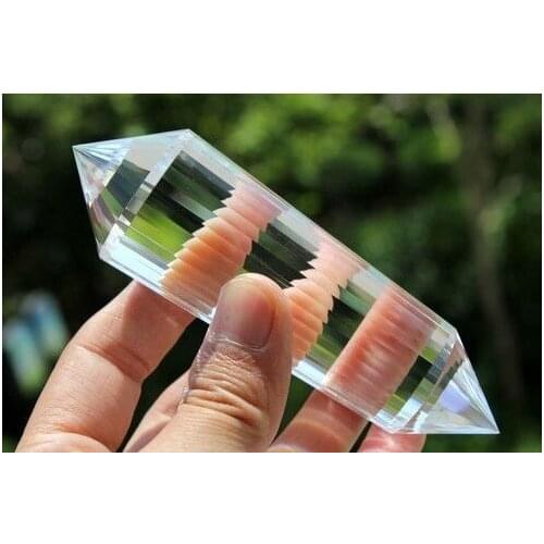 5.0" 100% 30 sided Natural QUARTZ CRYSTAL Clear Vogel Style DT Point Healing