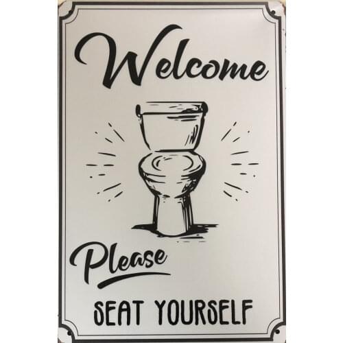 Bathroom Metal Tin Sign Pub Bar Decoration Tin Sign Shabby Chic Home Decor Bathroom Plaque Wall Art
