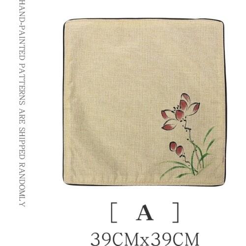 New Linen Hand Painted Lotus Jewelry Display Pads For Femal Ring Earring Pendent Bracelet Jewellery Show Colth Portable