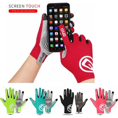 GIYO Touch Screen Cycling Gloves Men Women Long Full Fingers Gel Sports Bicycle Gloves MTB Road Bike Riding Fishing Racing Glove
