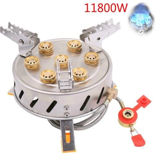 Portable 11800W High-Power Camping Stove Foldable Outdoor Picnic Furnace Camping Gas Burner Tourist Equipment Free Shipping