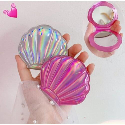 New Portable Mini Pocket Makeup Mirror with Comb for Women Cute Gift Girl Beauty Cosmetic Skin Care Tools Travel Accessories