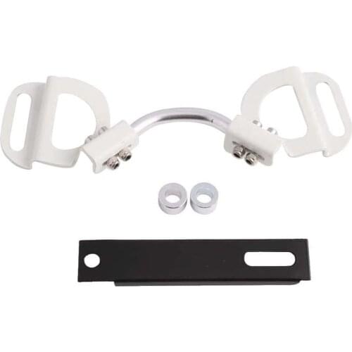 Universal Auto Car Truck Storage Battery Hold Down Bracket Clamp Aluminium - White
