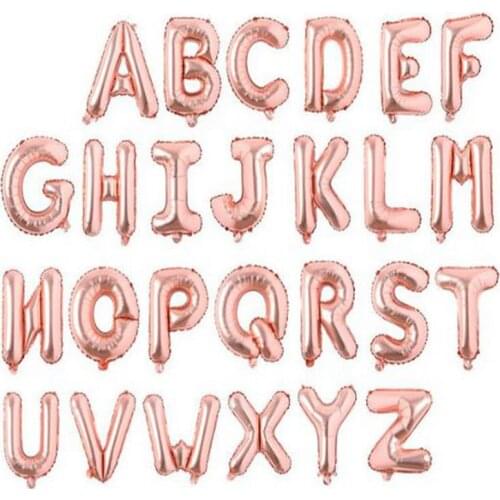 16 Inch Birthday Letter Balloons Alphabet Gold Letter Ballon Wedding Balloons Birthday Party Decorations Kids Adult Name Baloon