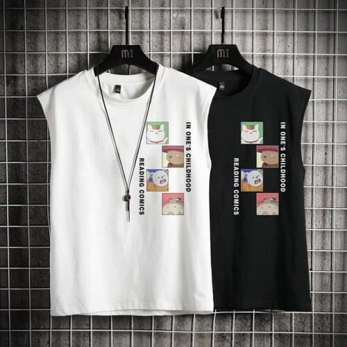 M-5XL Summer Sleeveless T Shirt Men New Fashion Print O Neck Sleeveless T Shirt Mens Clothing Trend Casual Hip Hop Top Tees Men