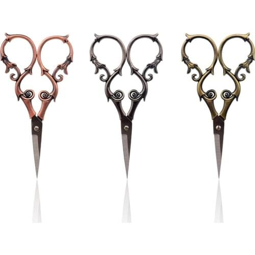 1Pcs Retro Stainless Steel Sewing Scissors Vintage Embroidery Scissors Tailor Scissor Styling Thread Scissor Yarn Shears