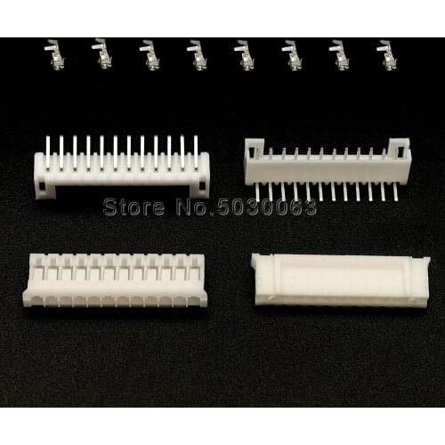 20sets-280pcs PH2.0 Right Angle 12p PH-12AW 2.0mm pitch Terminal Kit/Housing/Pin Header 90° bending needle JST Wire Connectors