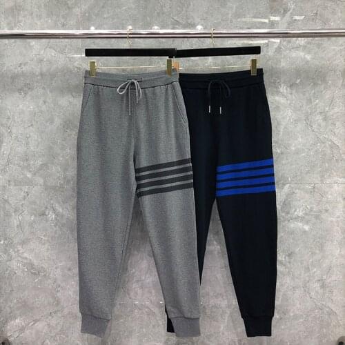 2021 Fashion Brand Sweatpants Men Cotton Casual Sports Trousers Striped Spring Autumn Loose Jogger Track Pants