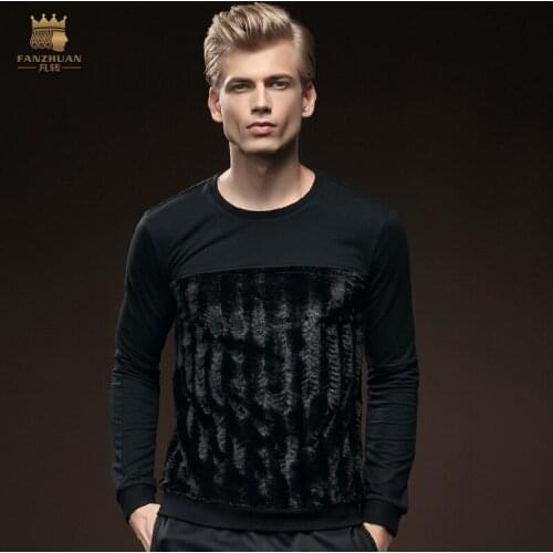 Free Shipping Autumn winter long-sleeve male T-shirt mens clothing plus size slim Korean black oneck basic shirt clothes 515072