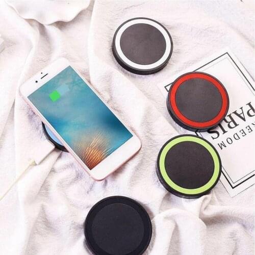 Mini Desktop Qi Wireless Charger Pad With Fast Wireless Charging Receiver Kit For iPhone 7/6/6S/5/5S/5C LG Nexus 4 5 6 D1