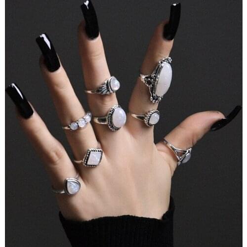 Suits Bohemian Retro Rings Colourful Transparent Resin Geometric Irregular Rings for Women Girls Party Jewelry Gifts for Friends