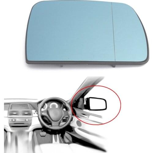 Wing Rear Mirror Glass Blue Heated Aspheric Blind for BMW- E53 X5 1999-2006