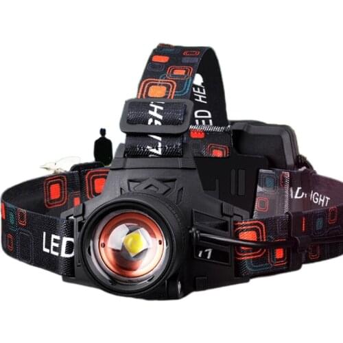 Quad-core headlight glare rechargeable long life focusing long-range night fishing led headset