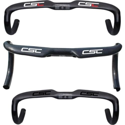CSC Carbon Handlebar Road Bicycle Handlebars 31.8*400/420/440 3K Carbon Black Bike Parts Carbon Road Handlebar
