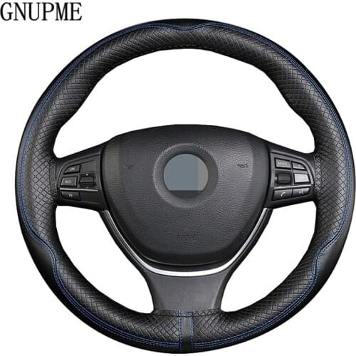 DIY Hand Sewing Soft Car Steering Wheel Covers Genuine Cowhide Leather 38cm Braid With Needles Thread Auto Steering Wheel Cover