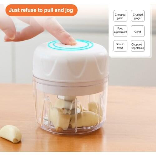 Electric Mini Food Garlic Vegetable Chopper Grinder Crusher Press For Nut Meat Fruit Onion Multi-function Processor Manual Tool