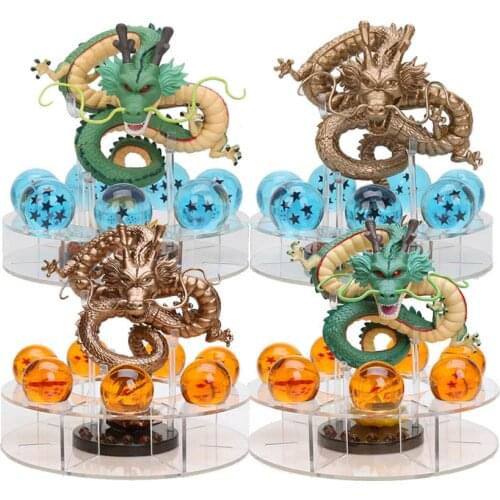 Anime Z Figurines Action Figure With Ball Set 7PCS 3.5cm Crystal balls + Acrylic Shelf