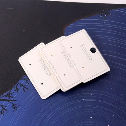 Recycle Paper Earing Jewelry Display Card 5*3cm Reusable Plastic Ear Studs/Drop Cards Accessories Packaging