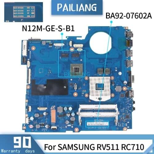 PAILIANG Laptop motherboard For SAMSUNG RV511 RC710 Mainboard BA41-01433A BA92-07602A Core HM55 N12M-GE-S-B1 DDR3