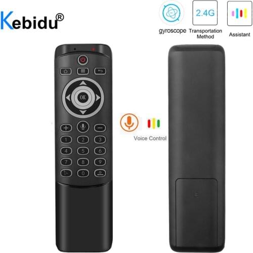 MT1 USB Wireless 2.4G Receiver Air Mouse IR Learning Voice Remote Control Backlight Gyro Mic For X96 H96 MAX Mini Android TV Box
