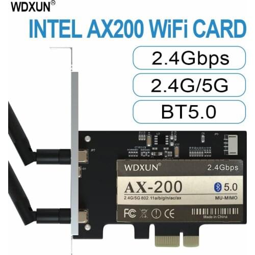 Desktop dual-band 3000mbps wifi 6 Intel ax200 pcie wireless wifi adapter 2.4g / 5ghz 802.11ac / ax bluetooth 5.0 ax200ngw wifi c