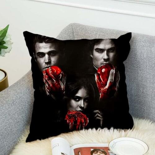 The Vampire Diaries Pillow Case Polyester Decorative Pillowcases Throw Pillow Cover style-5