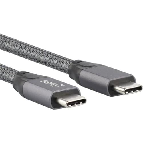 2019 NEW Dual USB type C USB 3.1 Gen2 data PD 100W fast charging cable with E-marker 20Gbps 5A USB type-C male to male Cable