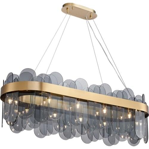 Mangic New Arrival Chandelier Lighting For Dining Room Luxury Home Decoration Crystal Lamps Oval Kitchen Island Crystal Light