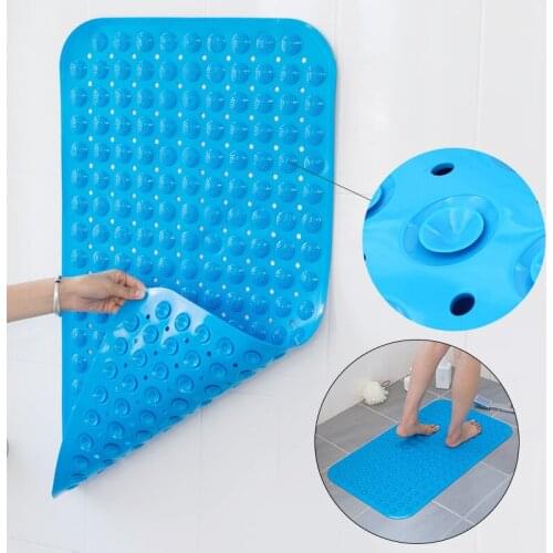 New Large Strong Suction Bathroom Mat Anti Slip Bath Shower Mat PVC Massage Particles Foot Pad Odorless Non-Toxic Bath Mat