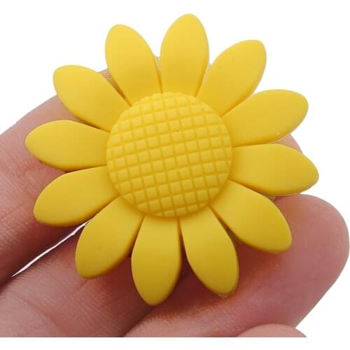 New Candy Color Chew Making Baby Teether Food Grade Silicone Teether Sunflower Silicone Baby Teething Beads Tooth Care