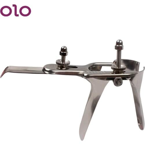 OLO Voyeuristic Device Colposcopy Speculum Vaginal Dilators Expansion Metal Anal Medical Themed Toys Sex Toys for Women