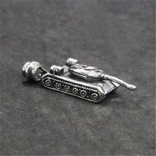 Rany&Roy Newest Biker Style Tank Pendant 316L Stainless Steel Band Party Men Military Tank Pendant