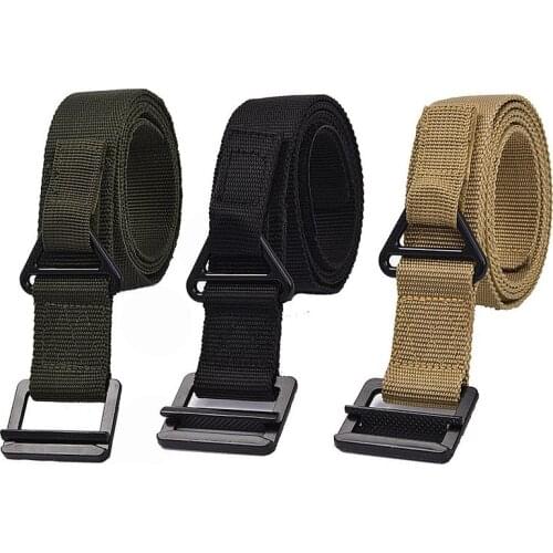 Adjustable Survival Tactical Belt Emergency Rescue Rigger Military Hunting Training Waist Support Combat Duty Belt Nylon