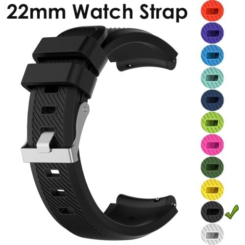 Strap for Samsung Galaxy Watch 46mm Bands/Gear S3 Frontier Classic Watch Bands & Galaxy Watch 3 Bands 45mm Silicone Bands 22mm