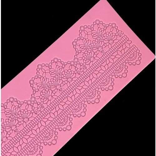 Minsunbak sell like hot cakes Crown pattern cake silicone pad Wedding Candy Silicone Lace Mould Cake Edge Decorative Mould