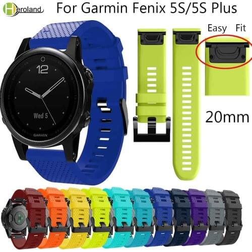 Watchband sport silicone Bracelet Strap for Garmin Fenix 5S/5S plus Watch Replacement Quick Release Easyfit smart WristBands
