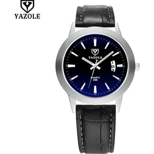 YAZOLE Date Fashion Watch Men Watches Top Brand Luxury Famous Business Wristwatches Analog Quartz Clock Saat Relojes Hombre