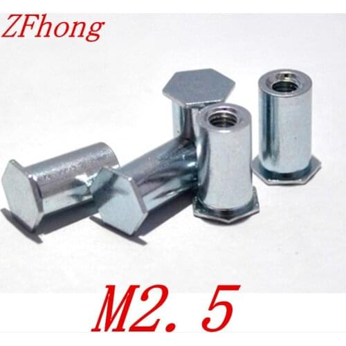 200pcs M2.5*5/6/7/8/9/10/11/12/14/16/18/20 Blind hole pressure riveting stud pressure riveting nut column OD=4.2mm