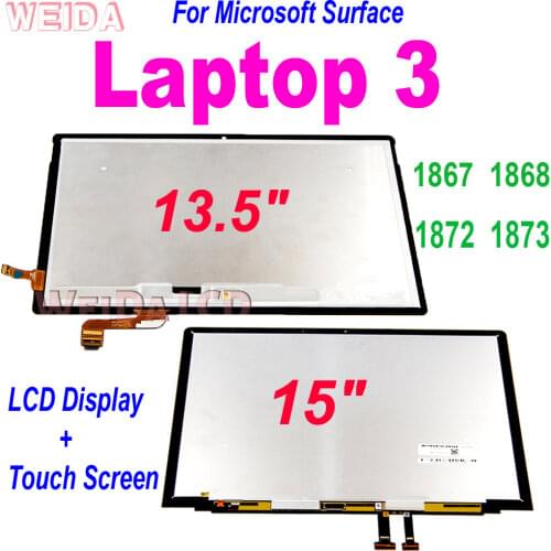 13.5" 15" LCD For Microsoft Surface Laptop 3 LCD Display Touch Screen Digitizer Assembly for Surface Laptop 3 1867 1868 1873 LCD