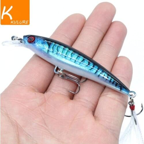 1PCS Minnow Fishing Lure 78mm 7g Sinking Hard Bait Wobbler Jig Bait Crankbait Carp Striped bass Pesca Fishing tackle SwimBait