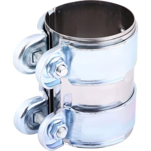 2inch Stainless Steel Turbo Exhaust Band Clamp Muffler Catback Pipe Connector W/ Bolts