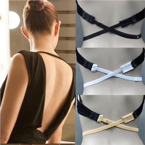 3PCS 1 Set Low Back Backless Adapter Converter Bra Strap Fully Adjustable Backless Extender Hook